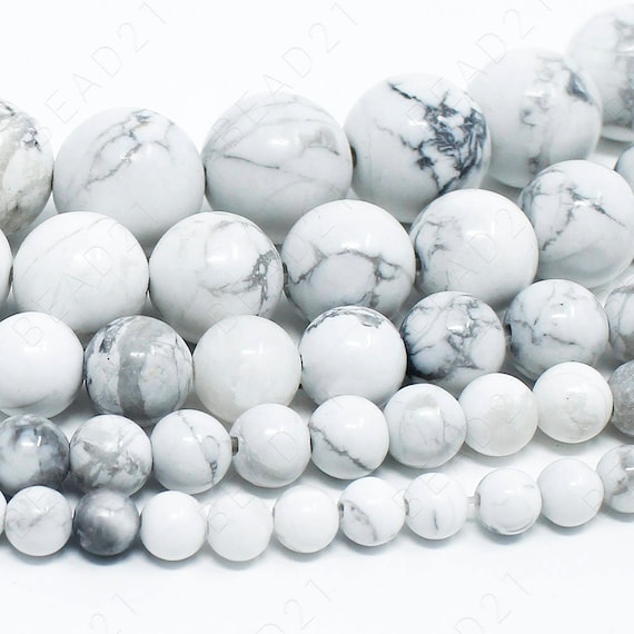 12MM WHITE HOWLITE GEMSTONE WHITE ROUND 12MM LOOSE BEADS 7.5/"