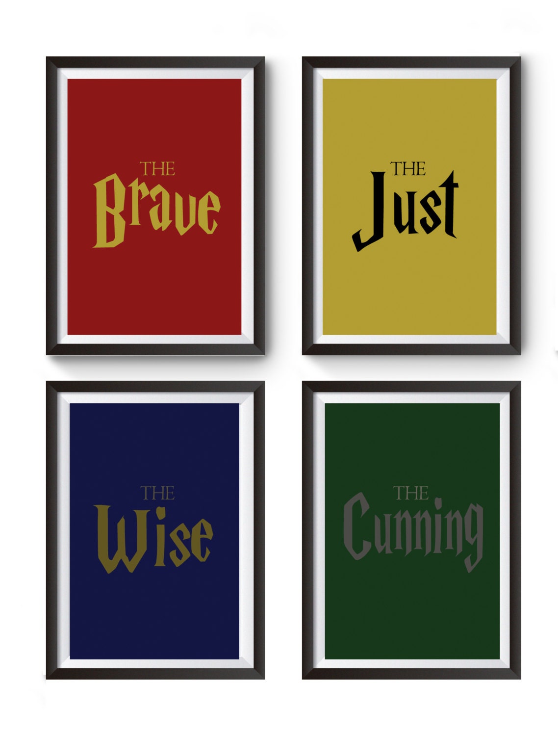 Set of 4 Hogwarts Houses Posters Instant Download