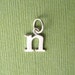 Sterling Silver Alphabet Letter n Initial Charm in Typewriter Style