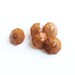 5 Caramel Brown Vintage Buttons, Geometric, Plastic, Shank