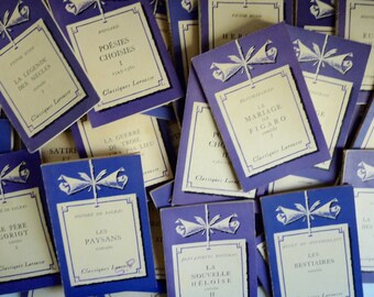 1 French Purple Classic of Your Choice, FREE SHIPPING, 1 Vintage Book. Edition Larousse, Paper Back.
