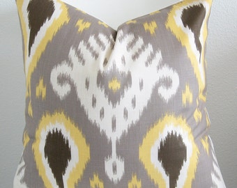 Dwell Studio Batavia Ikat Citrine decorative pillow cover