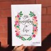 Do Everything In Love - Floral Print - A4 - Wall Decor, Valentine's, Wedding, Anniversary, Birthday Gift - Scripture