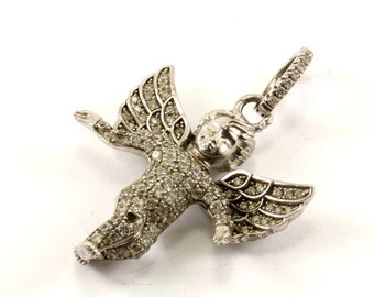 Vintage Angel Design Pendant 925 Sterling Silver PD 1638