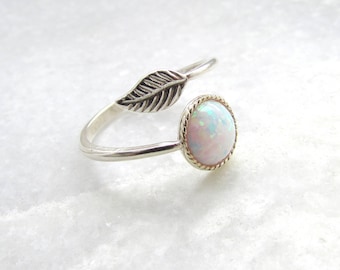 Opal Ring - Silver Ring, Boho Jewelry, Silver Opal Ring, Boho Ring, Gifts for her, October Birthstone, Birthstone Jewellery, Opal Jewellery