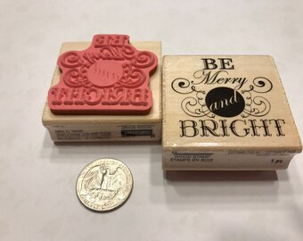 Be Merry and Bright stamp , 40 mm (BB1/3)