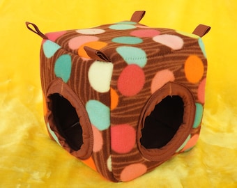Large, Padded Cube - 8x8x8 inches - for for ferrets/chinchillas/guinea pigs/hedgehogs/rats/small rabbits/ birds/lizards/small beardie