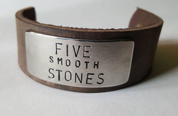 Customized Wrist Cuff ~ Personalized Leather & Metal Bracelet ~ Fawn Brown Leather with Silver Plate ~ Custom Message ~ Made for Your Wrist