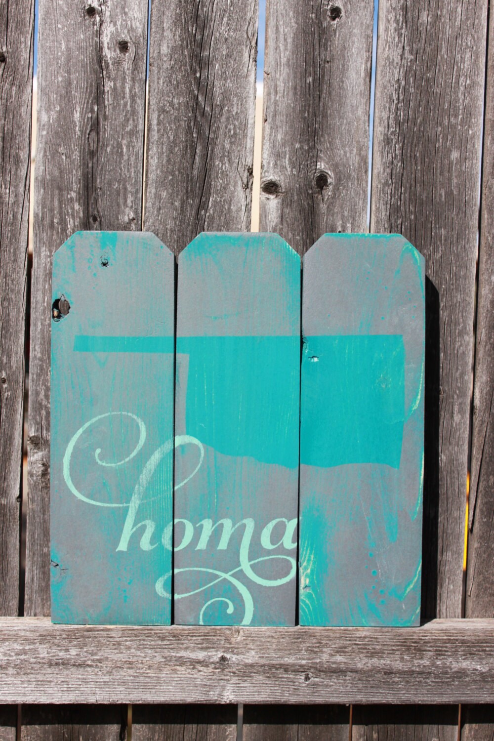 Oklahoma Sign Picket Fence Decor Homa Sign State Sign