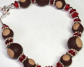 OSU Buckeye Beaded Bracelet