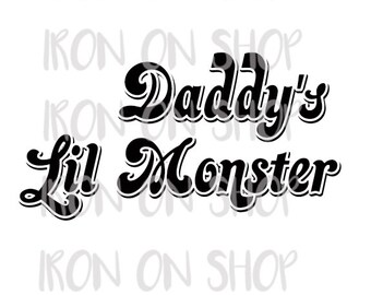 Harley Quinn Daddy's Lil Monster Iron-on Transfer