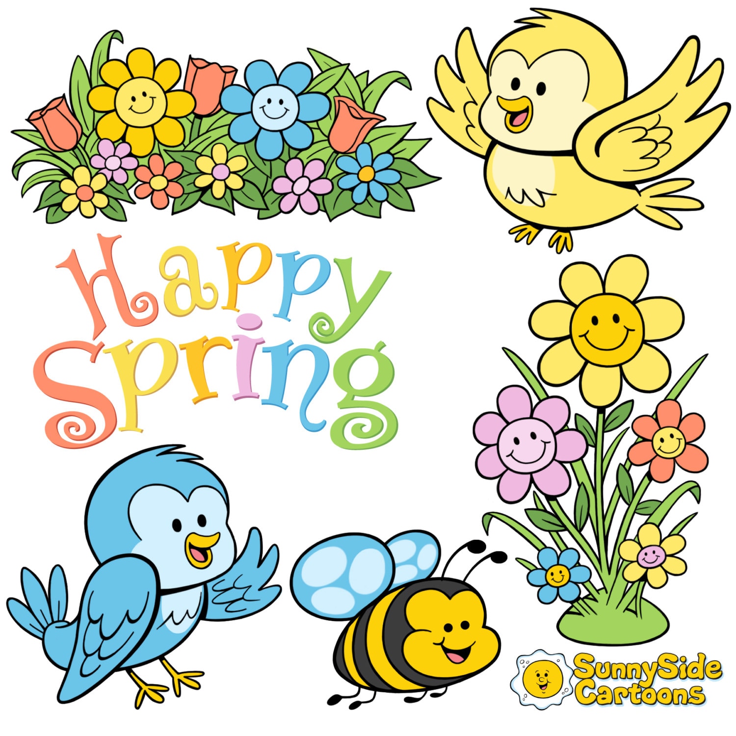 Springtime Cartoons Make your projects really bloom with