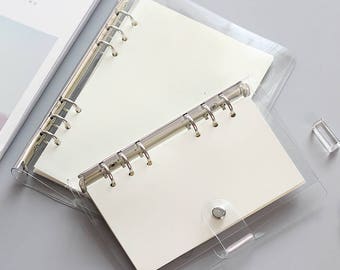A5 A6 Planner Binder, planner cover, a5 planner binder, 6 ring binder, bookmark ruler, refill planner, planner organizer, clear binder