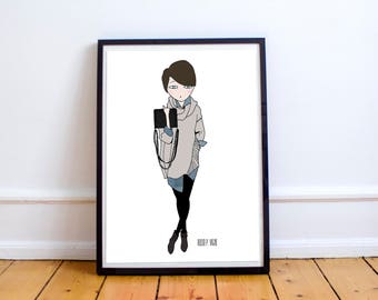 Custom illustrated portrait - custom portrait, custom illustration, family illustration, family potrait, couple portrait, custom poster