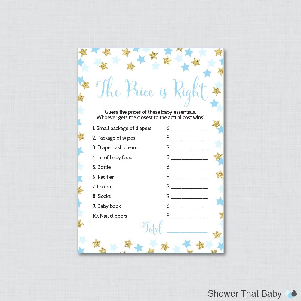 Star Baby Shower Price Is Right Game Printable Shower Game Il Fullxfull Star Baby Shower Price Is Right Game