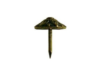 Lot of 50 - 1/2" Floral Head Decorative Nail Tack - Steel with Oxford Antiqued Finish