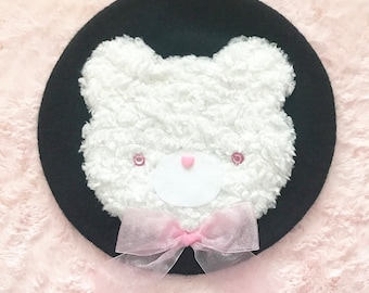 RESERVED FOR BRITT - Fluffy Bear Beret