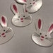 9 LARGE Bunny Head confetti / sequins, 24 x 30 mm (36)