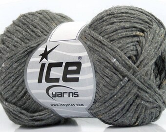 Wool Blend Yarn Knitting Crochet Yarn Color Grey Gray Lot 48852