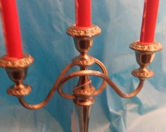 Plated ware candelabra