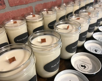 Wood wick Soy Candles Wood wick Candles 100% Soy Handpoured Homemade Candles Wicks Wood