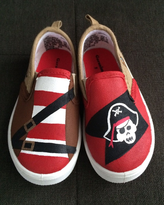 PIRATE shoes hand painted