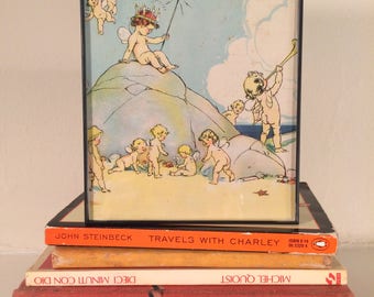 Colorful, Whimsical Vintage Children's Storybook Illustration Wall Art