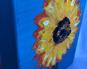 Sunflower puffy painting