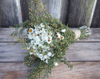 Simple COUNTRY Dried Flower Wedding Bouquet - Preserved Bridal Bouquet - Country Rustic - Simple COUNTRY Bridesmaid Dried Flower Bouquet