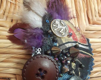 Gatekeeper - ATS or tribal fusion belly dance hair clip | Gatsby flapper art deco fascinator 1920's party ball (XS-S)