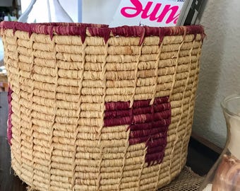 Awesome straw coil basket