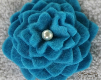 Felt flowers - felt flower hair clip