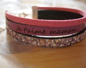 Bracelet "I love you Mom" (in french)
