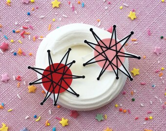 Atomic Franciscan Starburst brooch or magnet / Pin / Pinup / 1950s / Vintage / Rockabilly / Retro