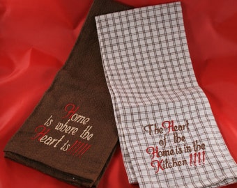 Embroidered Kitchen Dish Towel