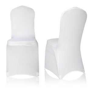 Universal White Polyester Spandex Folding Chair Cover Wedding Party