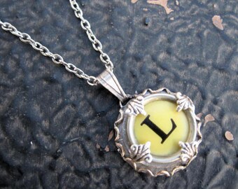 Typewriter Key Jewelry - Typewriter Charm - Letter L