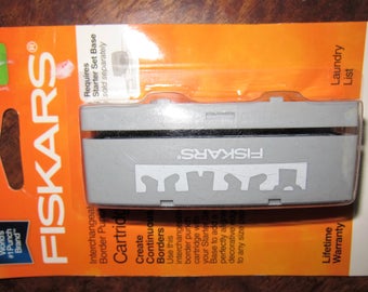 Fiskars LAUNDRY LIST Interchangeable Border Punch Cartridge NIP 03-016754r2