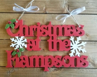 Personalised Christmas Sign