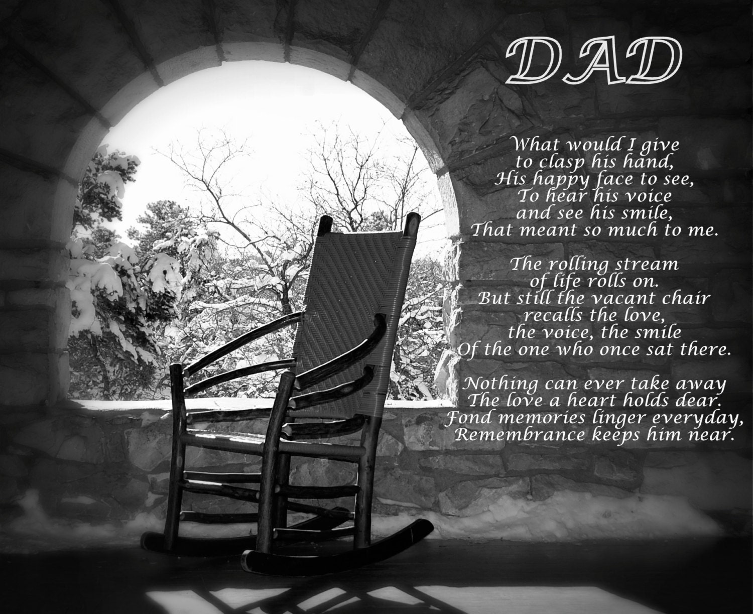 Missing Dad Poem Dad's Empty Chair Remembering Dad Poem