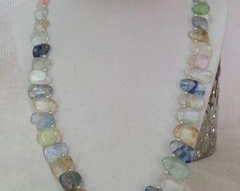 Multi-colored glass necklace