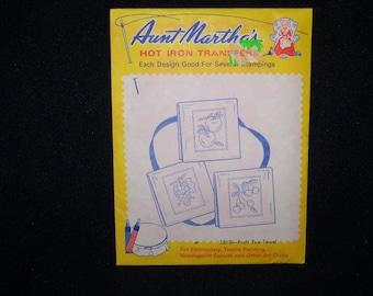 Aunt Martha's hot iron transfer 3510--Fruit Tea Towel