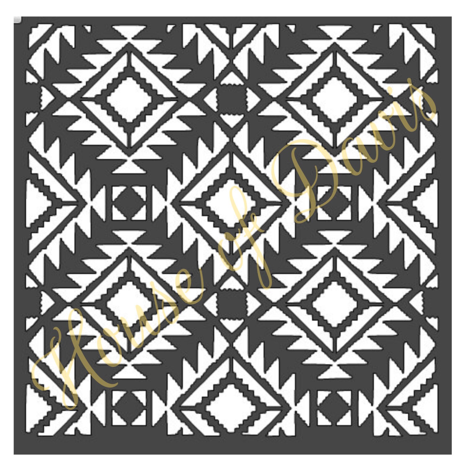 Aztec Stencil 12 x 12