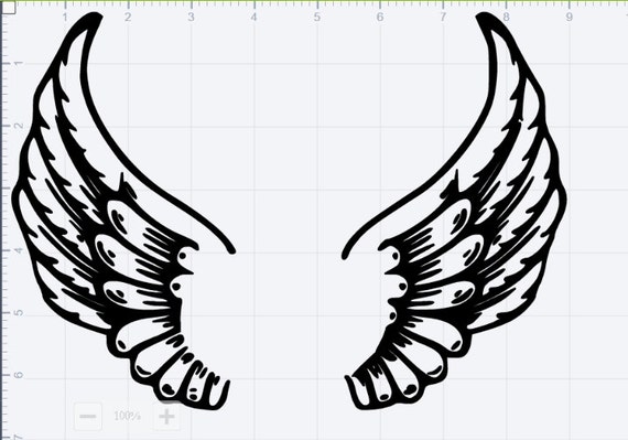 Download Angel Wings Monogram SVG EPS DXF Studio 3 Cut Files