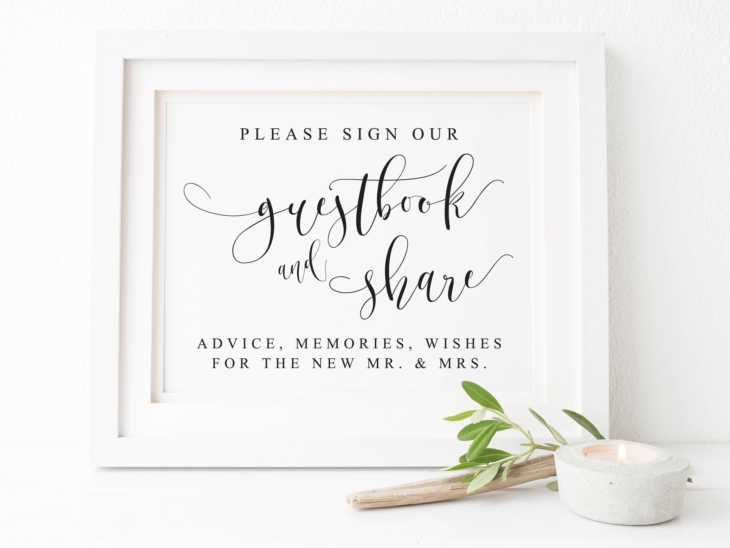 Please Sign Our GuestBook-Wedding Guest Book Sign-Wedding