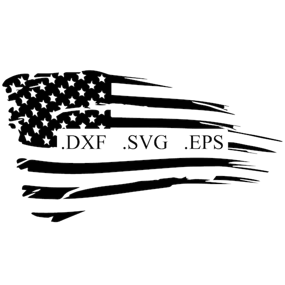 Download Distressed American Flag Vector Cut File DXF SVG EPS