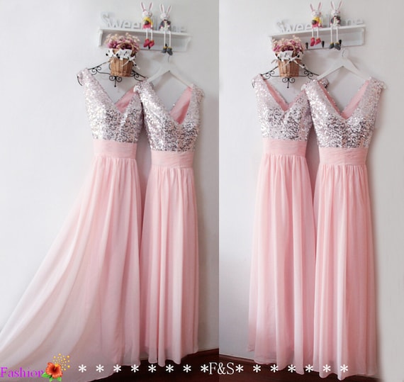 Items similar to Pink Prom Dress,Sexy Prom Evening Dress,Long Pink ...