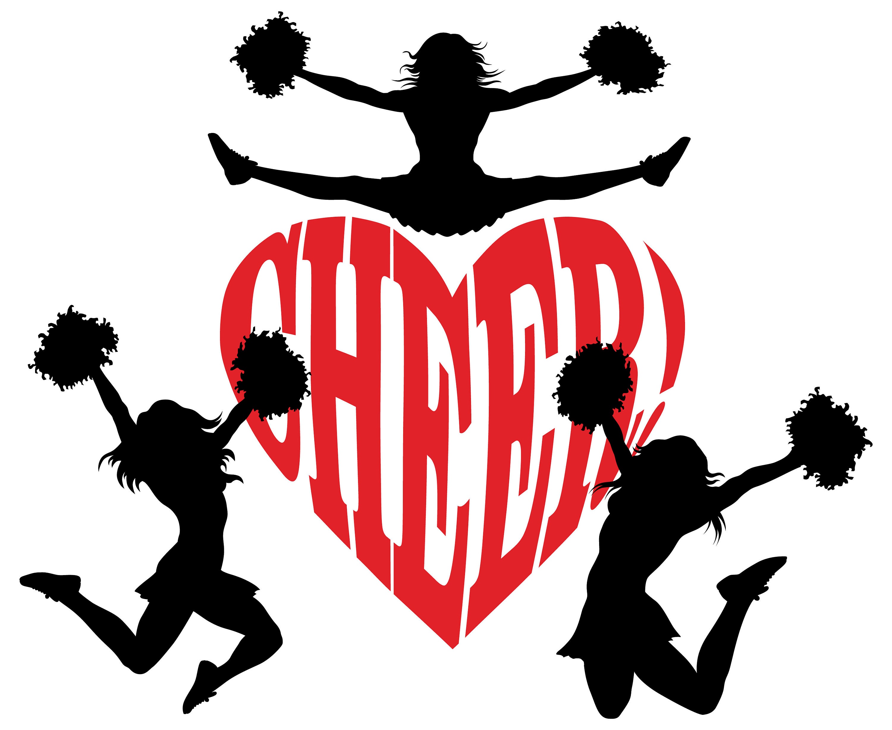 Download Cheerleader SVG, Cheer SVG, Cheer heart, Cheerleading ...