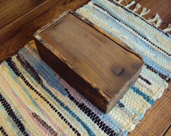 Primitive Box, Primitive Wood Box, Wood Box, Vintage Wood Box, Antique Box, Storage Box, Vintage Box, Box with Lid, Candle Box,