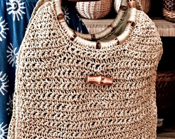 Straw handbag | Vintage handbag | Boho bag